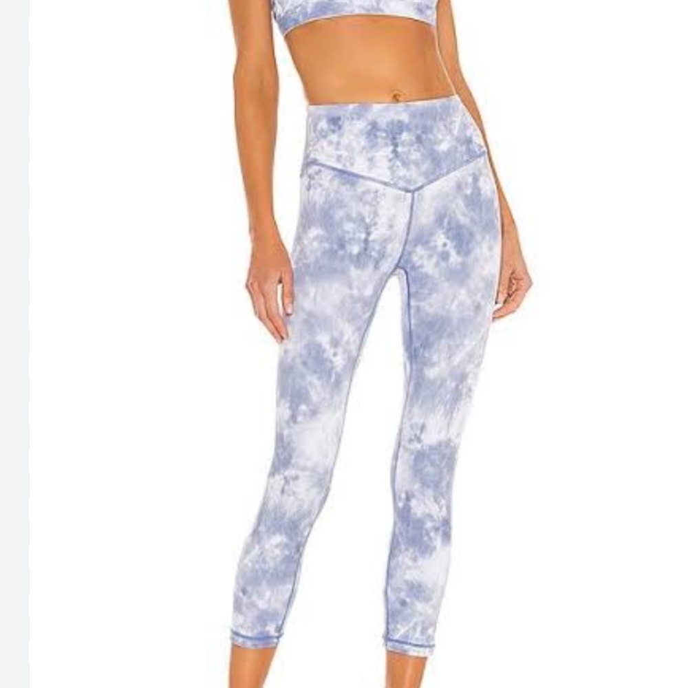 L'URV Sky Blue Tie-Dye Leggings size small solar mist 3.4 legging NWT
